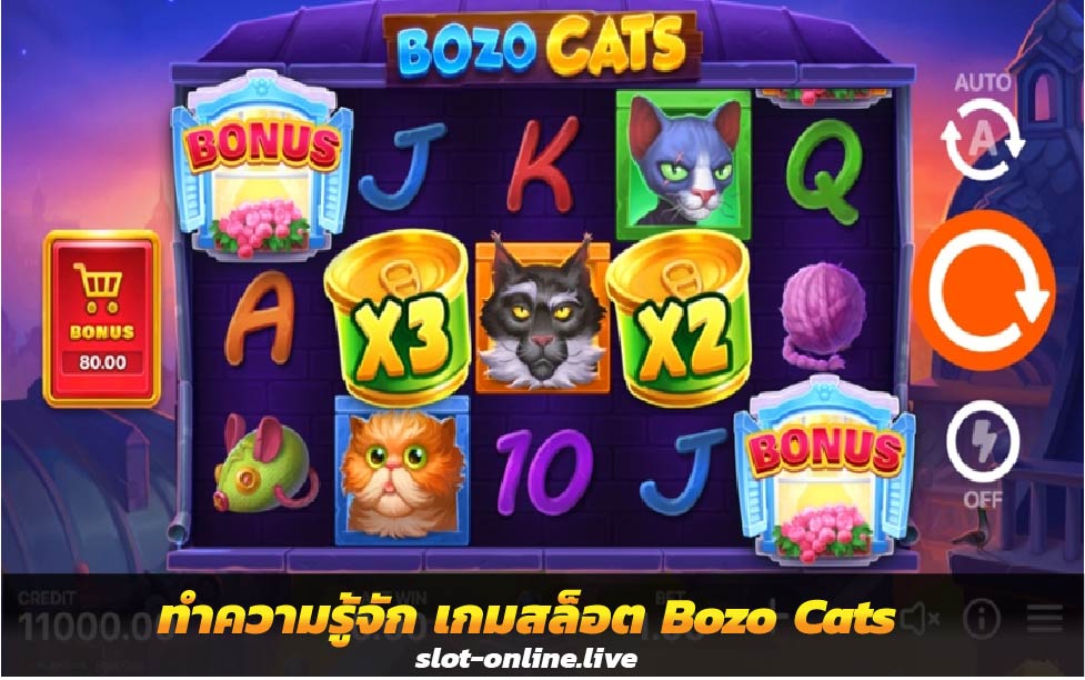 ทำความรู้จัก เกมสล็อต Bozo Cats และสัญลักษณ์ภายในเกม